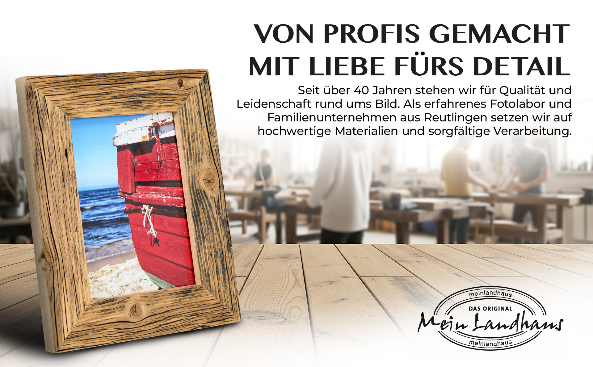 Von Profis gemacht mit Liebe fürs Detail: Seit über 40 Jahren stehen wir für Qualität und Leidenschaft rund ums Bild. Als erfahrenes Fotolabor und Familienunternehmen aus Reutlingen setzen wir auf hochwertige Materialien und sorgfätige Verarbeitung.