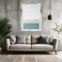 Mein Landhaus Kopenhagen Bilderrahmen 50x70 cm Vintage-Weiß mit Acrylglas