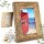 Landhaus Bilderrahmen 15x20 cm dunkelbraun aus recyceltem Holz