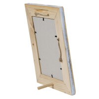 Rustikaler Bilderrahmen 13x18 cm – Natur-Hell / Hellbraun – Recyceltes Alt-Holz