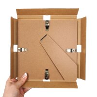 Rahmenloser Bilderrahmen DIN A5 15x21 cm aus Glas – mit Aufsteller