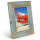 Rustikaler Bilderrahmen 24x30 cm in Hellblau aus recyceltem Alt-Holz