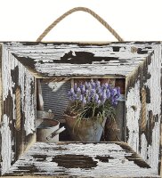 Schwarz/Weiß Bilderrahmen 21x30 cm aus recyceltem Holz handgefertigt