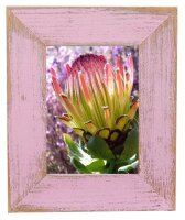 Eleganter Bilderrahmen 18x24 cm Rose aus recyceltem Alt-Holz