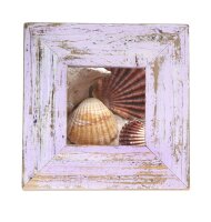 Großer Bilderrahmen 40x50 cm Rose aus recyceltem Alt-Holz