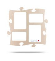 Country Living Puzzle Galerie aus Holz natur 4 Fotos 10 x...