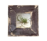 Großer Landhaus Bilderrahmen 50x70 cm Braun aus recyceltem Altholz