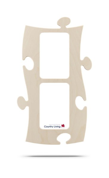 Country Living Puzzle- Rahmen aus Holz natur 2x10x15cm