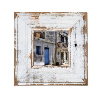 Handgefertigter Bilderrahmen 30x40 cm – Weiß – Recyceltes Altholz von Mein Landhaus