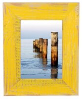 Eleganter Bilderrahmen 13x18 cm Gelb handgefertigt aus...