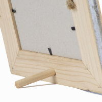 Großer Bilderrahmen 40x50 cm Grau aus recyceltem Altholz