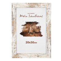 Kopenhagen Bilderrahmen 15x20 cm von Mein Landhaus – Vintage-Weiß – Stilvoller Fotorahmen mit Qualitätsglas