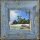Exklusiver Landhaus Bilderrahmen aus recyceltem Alt-Holz hellblau Sky 18x24 cm, 7 cm Leiste