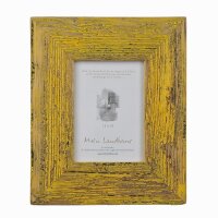 Landhaus Bilderrahmen aus recyceltem Alt-Holz gelb 50x70 cm, 7 cm Leiste