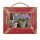 Mein Landhaus Schnurrahmen Singel 13x18 cm Rot/Bloody aus recyceltem Holz