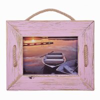 Schnurrahmen Singel 13x18 cm Rose aus recyceltem Holz von Mein Landhaus