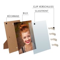 Bilderrahmen rahmenlos A4 21x29,7cm Din Rahmen für Urkunden, Bilder Glasrahmen