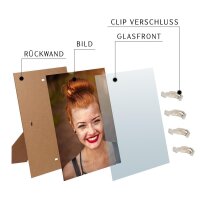 Mein Landhaus Bilderrahmen rahmenlos DIN A4 21 x 29,7 cm Glasrahmen 3 Stk.