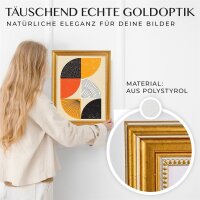 Mein Landhaus Barock Bilderrahmen Gold 13x18 cm mit Echtglas
