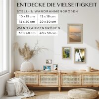 Mein Landhaus Barock Bilderrahmen Silber 10x15 cm mit Echtglas