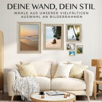 Mein Landhaus Barock Bilderrahmen Silber 13x18 cm mit Echtglas