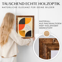 Mein Landhaus Bilderrahmen Narva Walnuss MDF Holzoptik in verschiedenen Größen