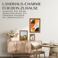 Mein Landhaus Bilderrahmen Narva 13x18 cm Walnuss MDF Holzoptik mit Aufsteller