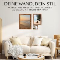 Mein Landhaus Bilderrahmen Narva 13x18 cm Walnuss MDF Holzoptik mit Aufsteller
