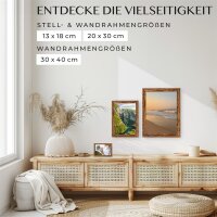 Mein Landhaus Bilderrahmen Narva 13x18 cm Walnuss MDF Holzoptik mit Aufsteller