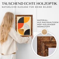 Mein Landhaus Bilderrahmen Narva 20x30 cm Walnuss MDF Holzoptik mit Aufsteller
