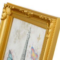 Mein Landhaus Barock Bilderrahmen 10x15 cm Gold Antik Optik mit Aufsteller
