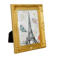 Mein Landhaus Barock Bilderrahmen 13x18 cm Gold Antik mit Aufsteller