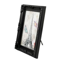 Mein Landhaus Barock Bilderrahmen 13x18 cm Schwarz Antik mit Aufsteller
