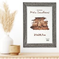 Mein Landhaus Lava Bilderrahmen 20x30 cm mit Aufsteller und klarem Echtglas