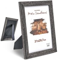 Mein Landhaus Lava Bilderrahmen 20x30 cm mit Aufsteller und klarem Echtglas