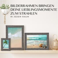 Mein Landhaus Lava Bilderrahmen 20x30 cm mit Aufsteller und klarem Echtglas