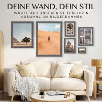 Mein Landhaus Lava Bilderrahmen 20x30 cm mit Aufsteller und klarem Echtglas