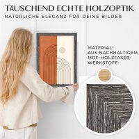 Mein Landhaus Lava Bilderrahmen DIN A4 21x29,7 cm mit Aufsteller und hochwertigem Glas